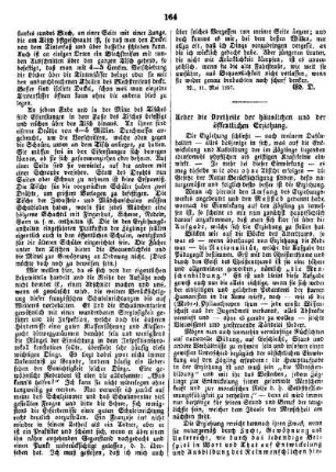 Ueber die Vortheile der häuslichen und der öffentlichen Erziehung