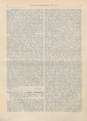 113-115 [Rezension] Häring, Theodor, Zu Ritschl‘s Versöhnungslehre