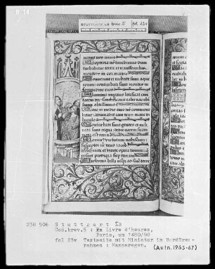 Lateinisches Stundenbuch (Livre d'heures) — Mannaregen, Folio 23verso