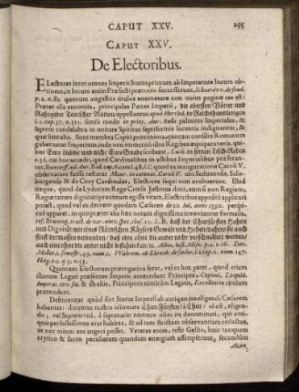 Caput XXV. [ - ] Caput XXVIII.; De Electoribus; De Electoribus Ecclesiasticis; De Electorib.secularibus in genere; ... in specie.