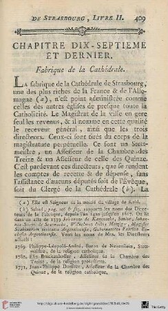 Chapitre dix-septieme et dernier: Fabrique de la Cathédrale