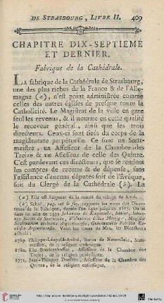 Chapitre dix-septieme et dernier: Fabrique de la Cathédrale