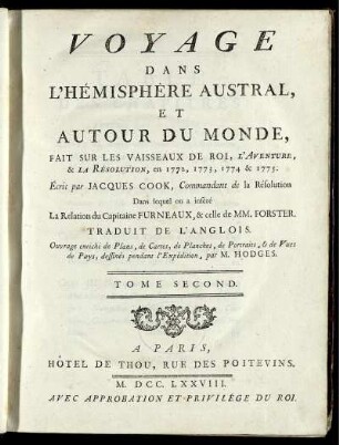 T. 2: Voyage Dans L'Hémisphère Austral, Et Autour Du Monde. Tome Second