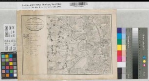 Oppenheim (Oppenheim) Gernsheim (Gernsheim) (Probearbeit) topographische Karte 1813 6000 rh. Fuß = 17 cm 23 x 34 Zeichnung F. Marcus KSM Nr. 540