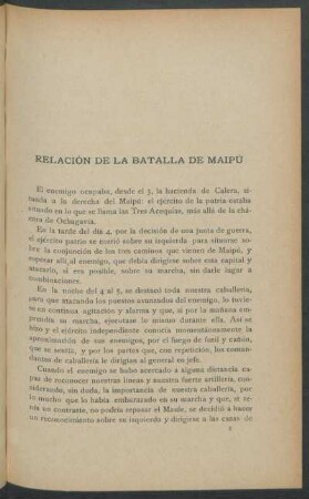 Relación de la batalla de Maipú