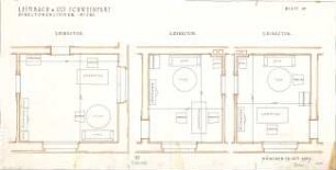 Fischer, Theodor; Schweinfurt (Bayern); Basaltwerke, Verwaltungs-Gebäude - Direktorenzimmer (Grundrisse)