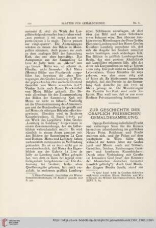 4: Zur Geschichte der gräflich Friesschen Gemäldesammlung