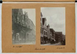Am Wendländer Schilde, Rostock. Langestraße, Rostock: Ansichten (aus: Skizzen- und Fotoalbum 25)