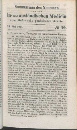 14. Mai 1834. No 10.