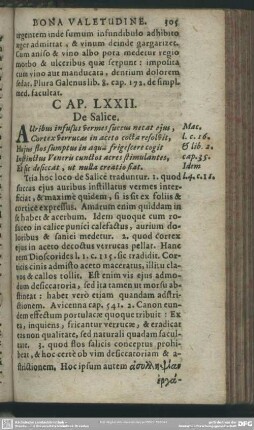 Cap. LXXII. De Salice