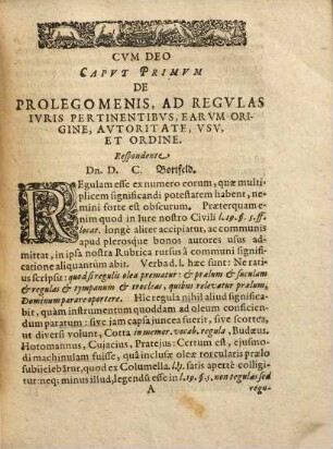Ioannis Eichelii Franci commentarius in Tit. ff. de diversis regulis iuris antiqui