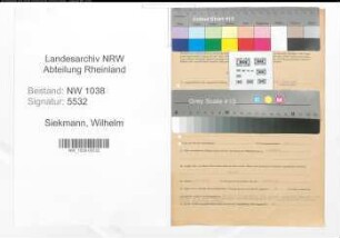Entnazifizierung Wilhelm Siekmann , geb. 04.10.1903 (Kaufmaennischer Angestellter)