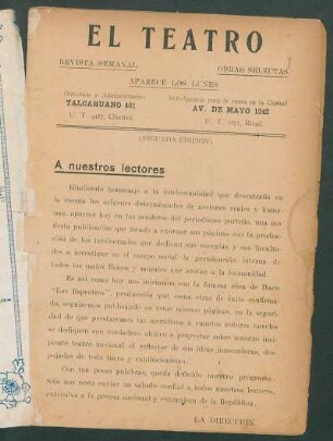 A nuestros lectores