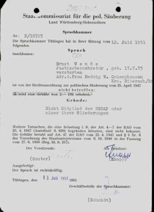 Wende, Ernst