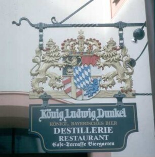Sulzbach-Rosenberg. Wirtshausschild mit dem königlich-bayrischen Wappen