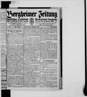 Bergheimer Zeitung. 1905-1943