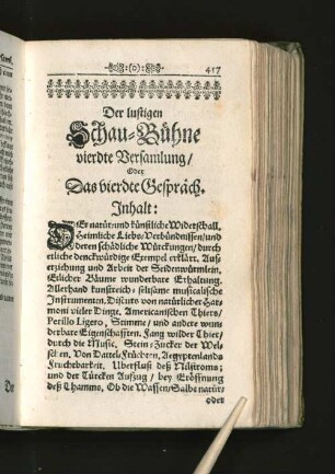 Der lustigen Schau-Bühne vierdte Versamlung/ ...