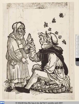 Der brütende Bauer und seine Frau