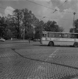 Dresden, Lennéplatz, manuelle Verkehrsregelung