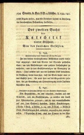 Vierter Abschnitt. Von den sinnlichen Gefühlen.