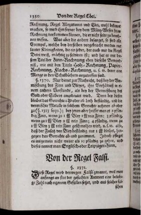 Von der Regel Falsi.