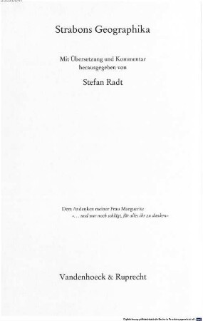 Strabons Geographika, 8. Buch XIV-XVII: Kommentar