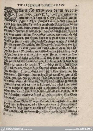 TRACTATUS DE AURO.