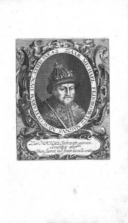 Zaar Michael Fedorowitz Magnvs Mvscovitarvm Dvx Ætatis Svæ 42