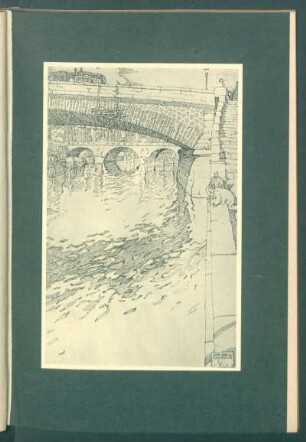 [Dibujo de reflejo en el agua, puentes de París]