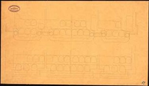 Königliche Oper (auch: Staatsoper unter den Linden, Lindenoper), Berlin: Proszenium des 1. Ranges: Grundriss mit Bestuhlung