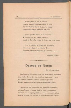 Deseos de Nerón : Del poema Nerón