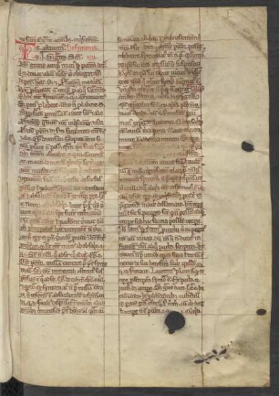 Fragment (14. Jh.): Kommentar zum Liber Extra (s. auch vorderes Vorsatz)