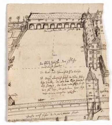Eschwege, Landgrafenschloss, Rennbahn und Entwurf für eine "Neue Galerie"