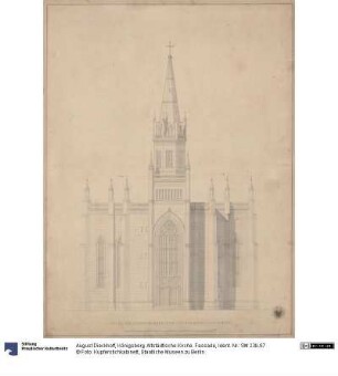 Königsberg. Altstädtische Kirche. Fassade
