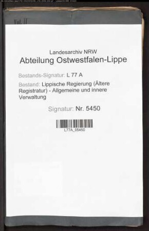 Abnahme der Rechnungen des Milden- Fonds
