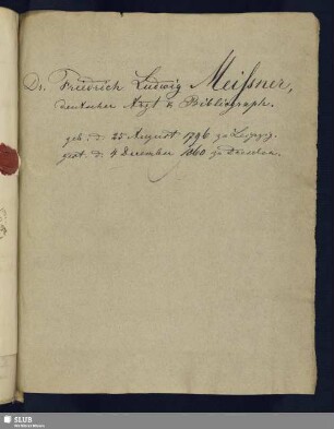 Nr. 87-88. Meissner, Friedrich Ludwig