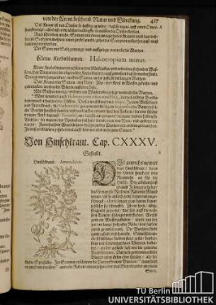 Cap. CXXXV. Von Hinschkraut.