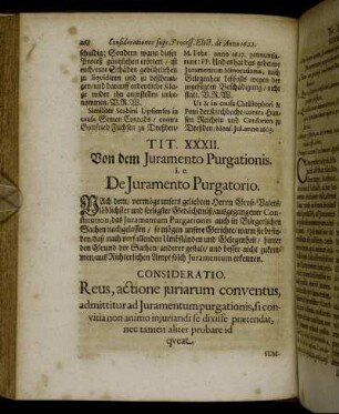 Tit. XXXII. Von dem Juramento Purgationis. [...]