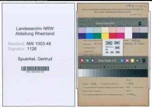 Entnazifizierung Gertrud Spuerkel , geb. 30.07.1894 ()