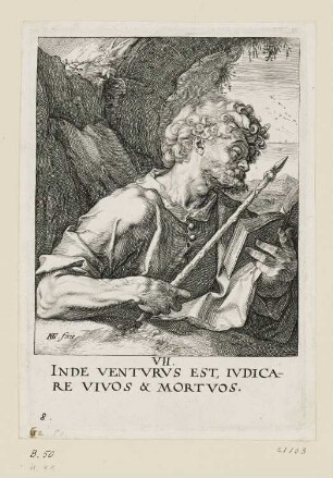 Heiliger Thomas, Blatt 8 der Folge "Christus, die zwölf Apostel und der heilige Paul"