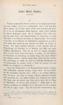 151-165 André Marie Ampère : Schluß