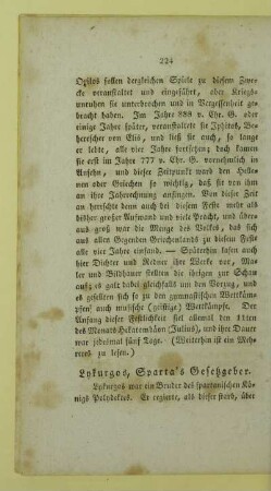 Lykurgos, Sparta's Gesetzgeber