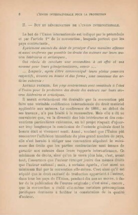 II. But et dénomination de l'Union internationale