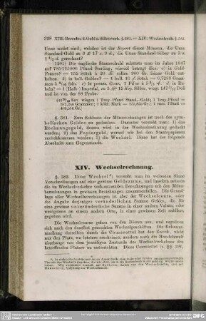 XIV. Wechselrechnung