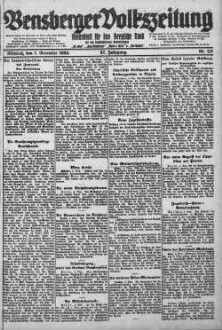 Bensberger Volkszeitung. 1907-1929