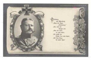 Generaloberst von Hindenburg - Ortelsburg und Gilgenburg
