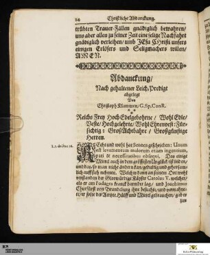 Abdanckung