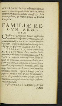 Familiae Regum Armeniae.