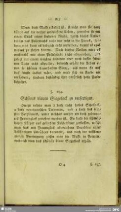 Schönes blaues Siegellack zu verfertigen (§ 294)