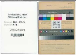 Entnazifizierung Richard Odrost , geb. 31.05.1912 ()